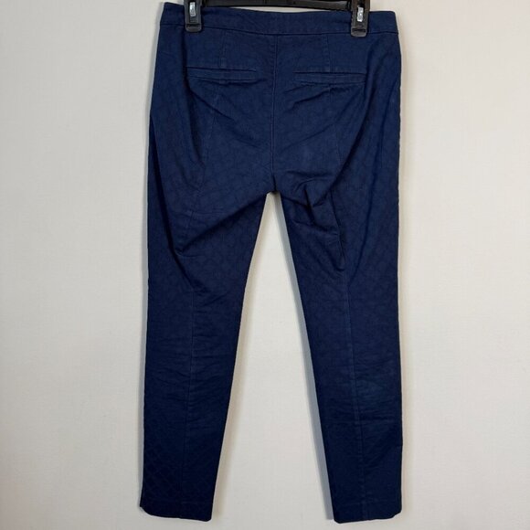 Lilly Pulitzer Kelly Textured Skinny Pants Women's 2 Navy Blue Ankle Preppy Chic - Picture 8 of 12